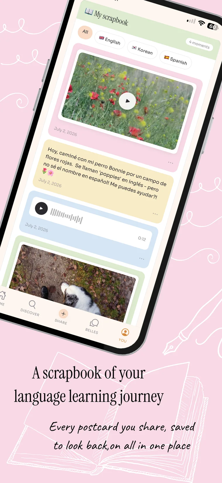 Your scrapbook of language learning